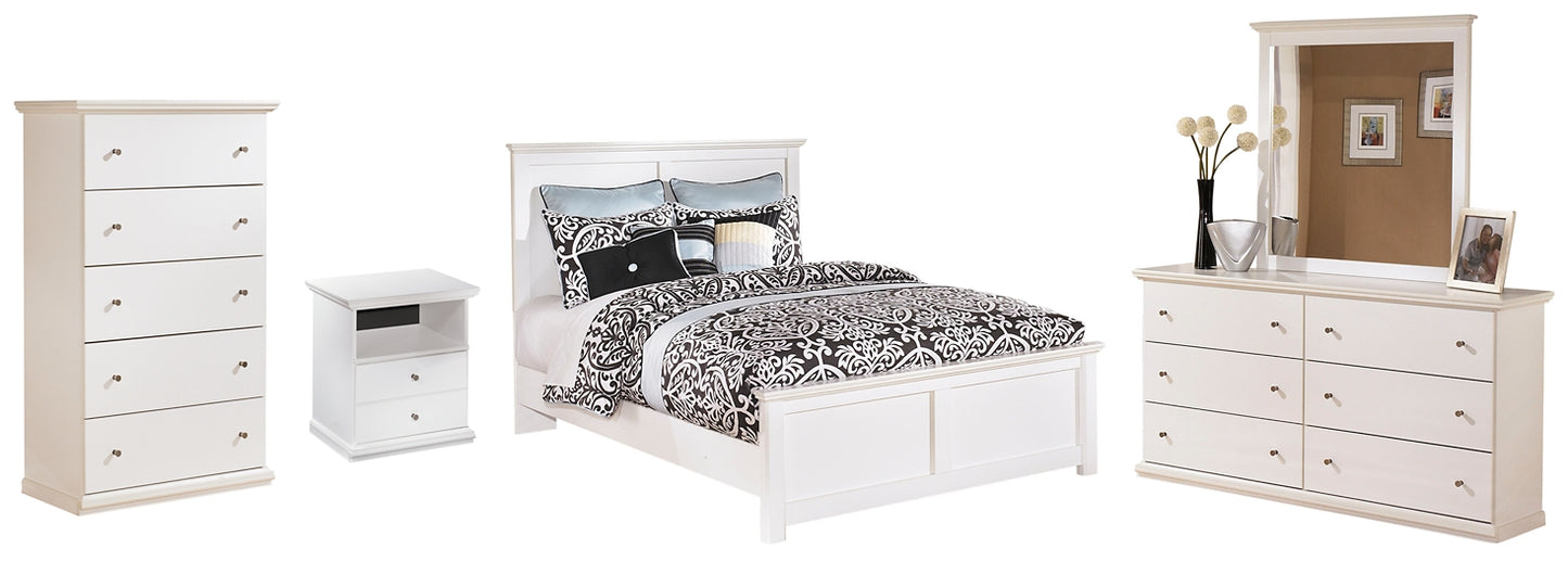 Bostwick Shoals Queen Panel Bed with Mirrored Dresser, Chest and Nightstand Milwaukee Furniture of Chicago - Furniture Store in Chicago Serving Humbolt Park, Roscoe Village, Avondale, & Homan Square