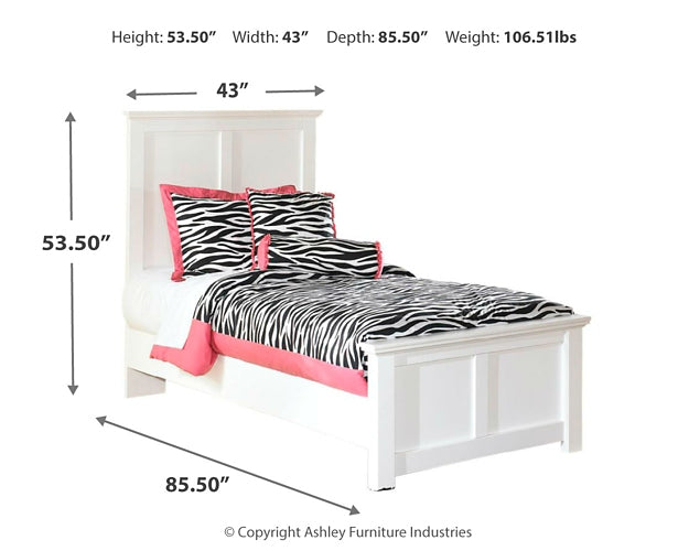 Bostwick Shoals Twin Panel Bed with Dresser Milwaukee Furniture of Chicago - Furniture Store in Chicago Serving Humbolt Park, Roscoe Village, Avondale, & Homan Square