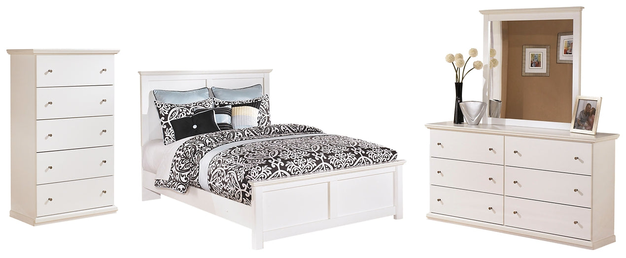 Bostwick Shoals Queen Panel Bed with Mirrored Dresser and Chest Milwaukee Furniture of Chicago - Furniture Store in Chicago Serving Humbolt Park, Roscoe Village, Avondale, & Homan Square