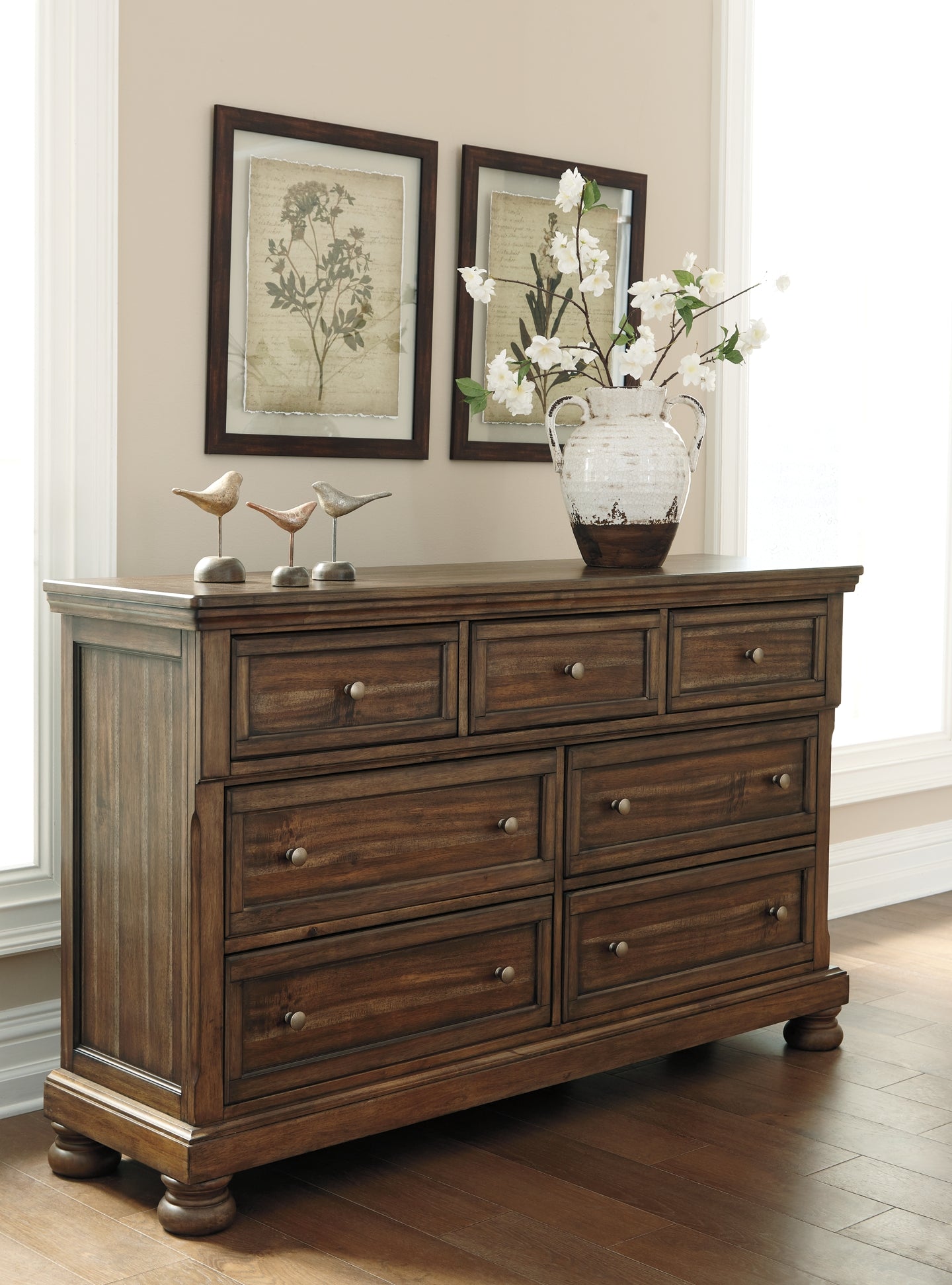 Flynnter Queen Panel Bed with Dresser Milwaukee Furniture of Chicago - Furniture Store in Chicago Serving Humbolt Park, Roscoe Village, Avondale, & Homan Square