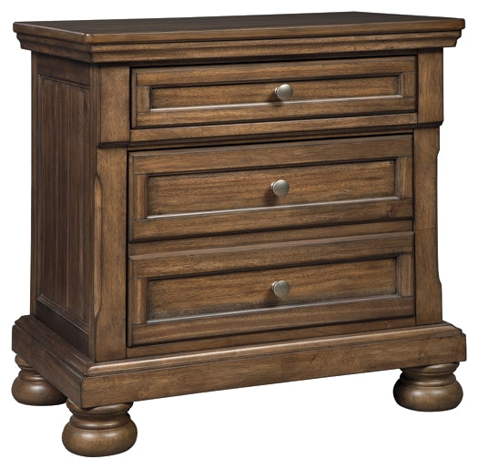 Flynnter California King Panel Bed with 2 Storage Drawers with Mirrored Dresser, Chest and Nightstand Milwaukee Furniture of Chicago - Furniture Store in Chicago Serving Humbolt Park, Roscoe Village, Avondale, & Homan Square