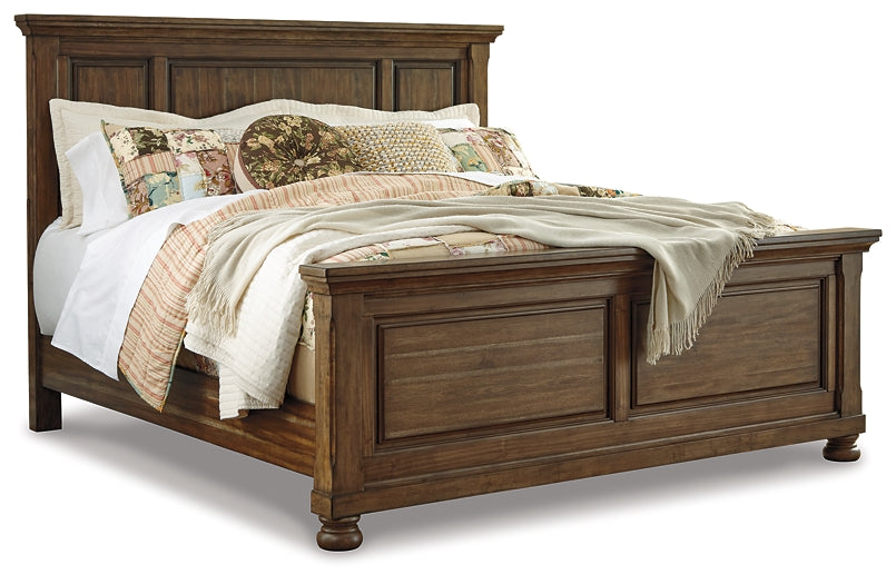 Flynnter Queen Panel Bed with Mirrored Dresser and Chest Milwaukee Furniture of Chicago - Furniture Store in Chicago Serving Humbolt Park, Roscoe Village, Avondale, & Homan Square