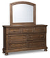 Flynnter Queen Panel Bed with 2 Storage Drawers with Mirrored Dresser and 2 Nightstands Milwaukee Furniture of Chicago - Furniture Store in Chicago Serving Humbolt Park, Roscoe Village, Avondale, & Homan Square