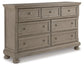 Lettner Queen Sleigh Bed with 2 Storage Drawers with Dresser with Dresser Milwaukee Furniture of Chicago - Furniture Store in Chicago Serving Humbolt Park, Roscoe Village, Avondale, & Homan Square