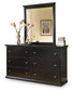 Maribel Queen/Full Panel Headboard with Mirrored Dresser, Chest and Nightstand Milwaukee Furniture of Chicago - Furniture Store in Chicago Serving Humbolt Park, Roscoe Village, Avondale, & Homan Square