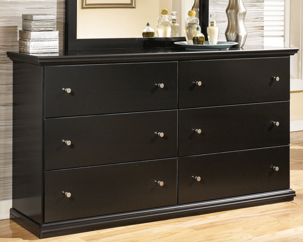 Maribel Queen/Full Panel Headboard with Dresser Milwaukee Furniture of Chicago - Furniture Store in Chicago Serving Humbolt Park, Roscoe Village, Avondale, & Homan Square