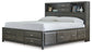 Caitbrook Queen Storage Bed with 8 Storage Drawers with Mirrored Dresser and Chest Milwaukee Furniture of Chicago - Furniture Store in Chicago Serving Humbolt Park, Roscoe Village, Avondale, & Homan Square