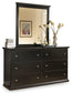 Maribel King/California King Panel Headboard with Mirrored Dresser Milwaukee Furniture of Chicago - Furniture Store in Chicago Serving Humbolt Park, Roscoe Village, Avondale, & Homan Square