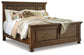 Flynnter Queen Panel Bed with Mirrored Dresser and 2 Nightstands Milwaukee Furniture of Chicago - Furniture Store in Chicago Serving Humbolt Park, Roscoe Village, Avondale, & Homan Square