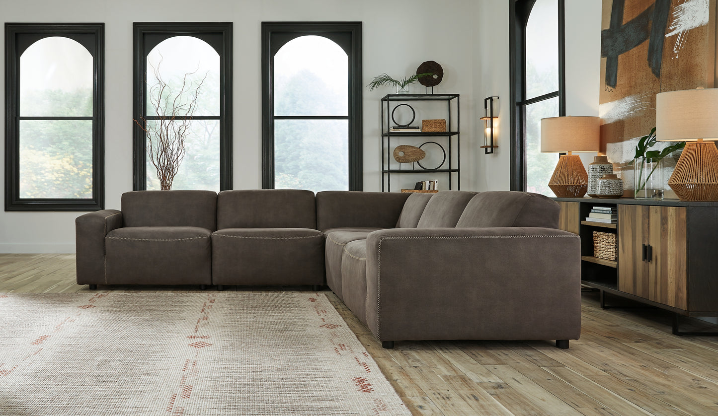 Allena 5-Piece Sectional with Ottoman Milwaukee Furniture of Chicago - Furniture Store in Chicago Serving Humbolt Park, Roscoe Village, Avondale, & Homan Square