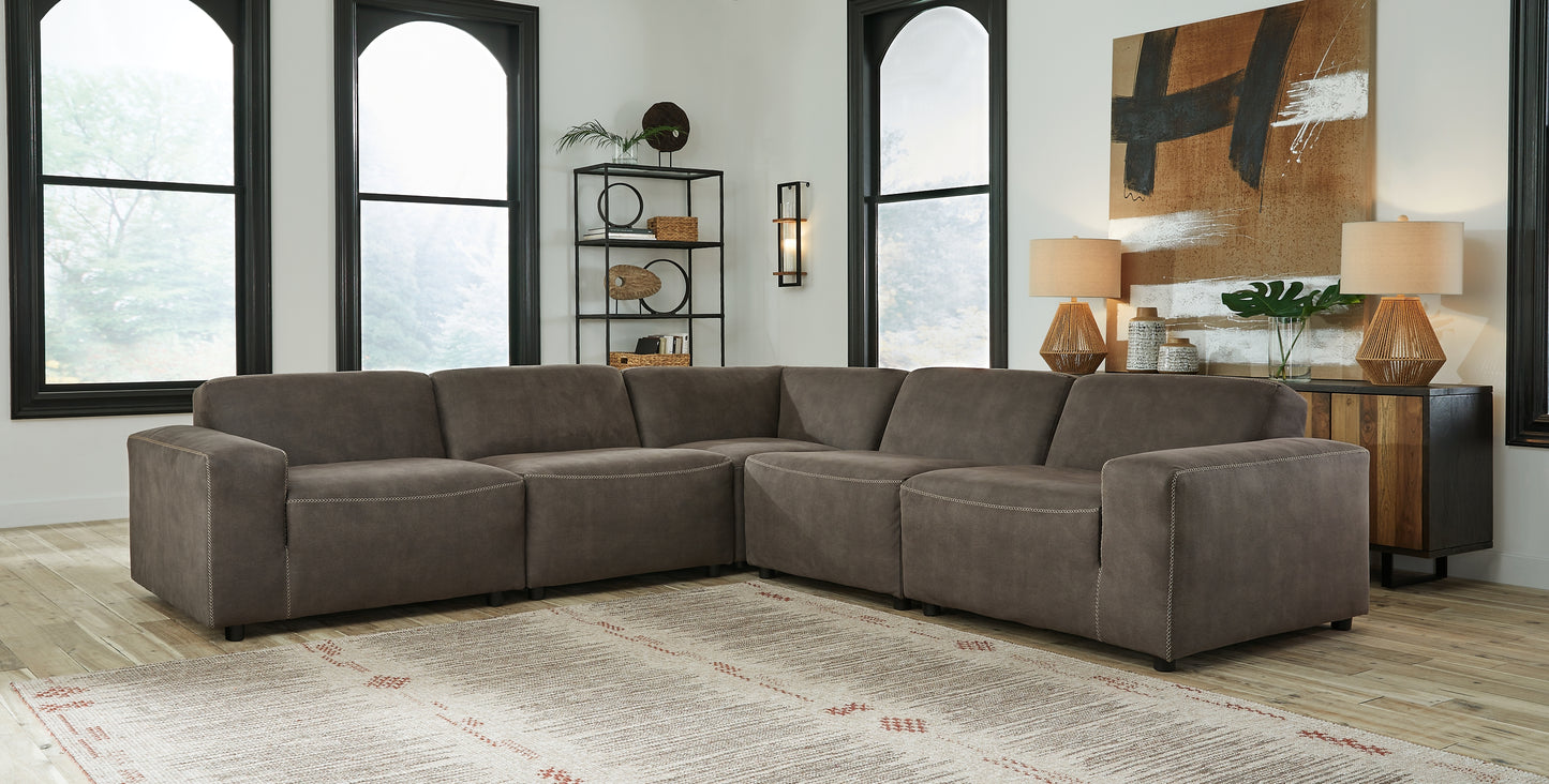 Allena 5-Piece Sectional with Ottoman Milwaukee Furniture of Chicago - Furniture Store in Chicago Serving Humbolt Park, Roscoe Village, Avondale, & Homan Square