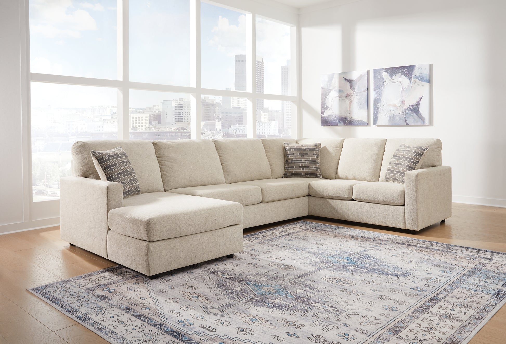 Edenfield 3-Piece Sectional with Ottoman Milwaukee Furniture of Chicago - Furniture Store in Chicago Serving Humbolt Park, Roscoe Village, Avondale, & Homan Square