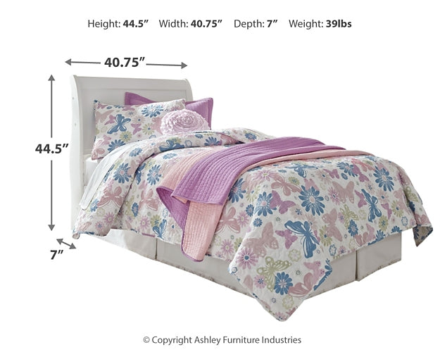 Anarasia Twin Sleigh Headboard with Mirrored Dresser and Chest Milwaukee Furniture of Chicago - Furniture Store in Chicago Serving Humbolt Park, Roscoe Village, Avondale, & Homan Square