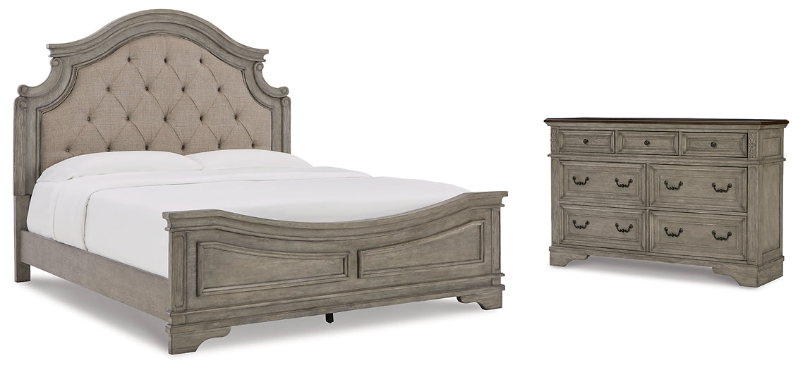 Lodenbay California King Panel Bed with Dresser Milwaukee Furniture of Chicago - Furniture Store in Chicago Serving Humbolt Park, Roscoe Village, Avondale, & Homan Square