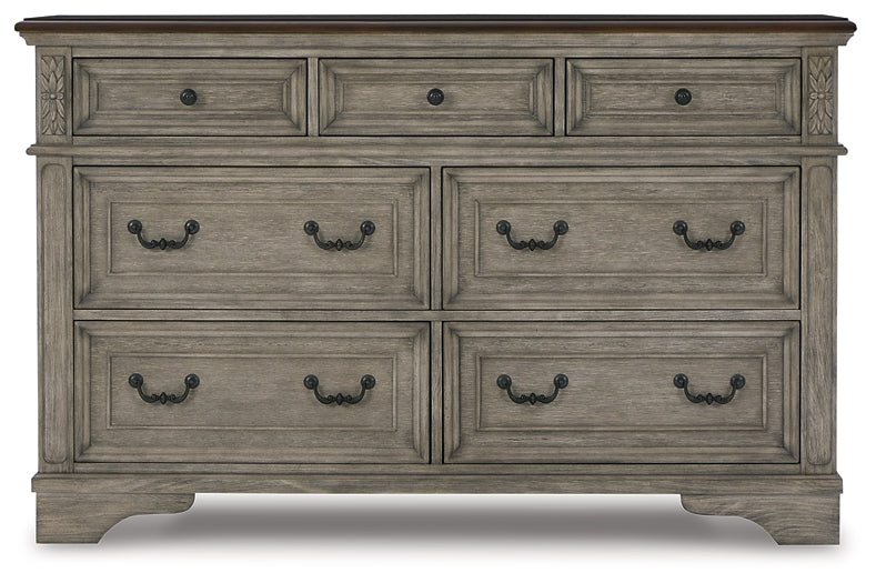 Lodenbay California King Panel Bed with Dresser Milwaukee Furniture of Chicago - Furniture Store in Chicago Serving Humbolt Park, Roscoe Village, Avondale, & Homan Square