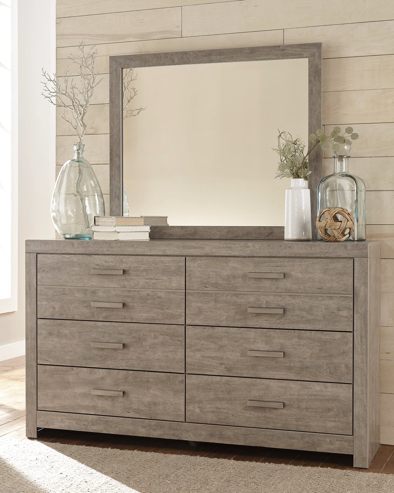 Culverbach Queen Panel Bed with Mirrored Dresser, Chest and 2 Nightstands Milwaukee Furniture of Chicago - Furniture Store in Chicago Serving Humbolt Park, Roscoe Village, Avondale, & Homan Square