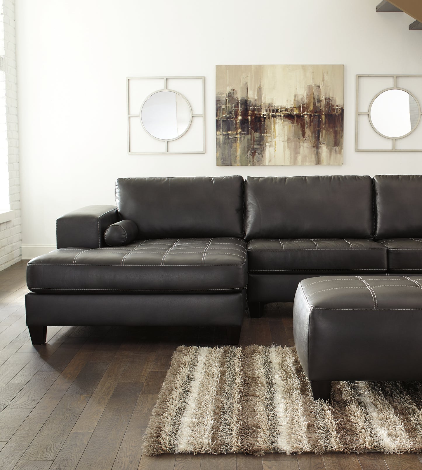 Nokomis 2-Piece Sectional with Ottoman Milwaukee Furniture of Chicago - Furniture Store in Chicago Serving Humbolt Park, Roscoe Village, Avondale, & Homan Square