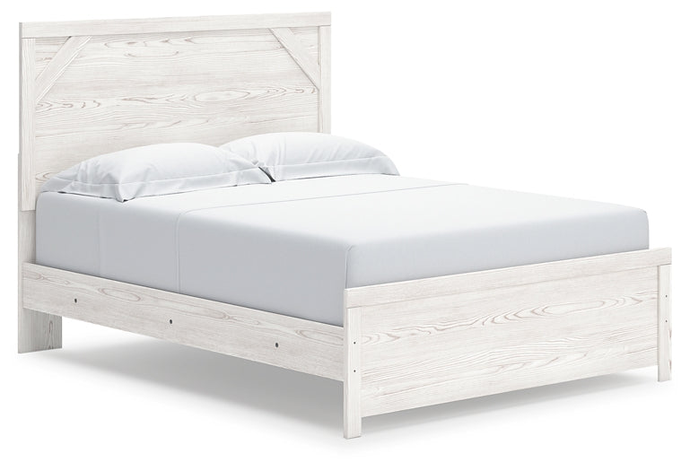 Gerridan Queen Panel Bed with Mirrored Dresser and Nightstand Milwaukee Furniture of Chicago - Furniture Store in Chicago Serving Humbolt Park, Roscoe Village, Avondale, & Homan Square