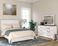 Gerridan Queen Panel Bed with Mirrored Dresser and Nightstand Milwaukee Furniture of Chicago - Furniture Store in Chicago Serving Humbolt Park, Roscoe Village, Avondale, & Homan Square
