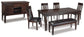 Haddigan Dining Table and 4 Chairs and Bench with Storage Milwaukee Furniture of Chicago - Furniture Store in Chicago Serving Humbolt Park, Roscoe Village, Avondale, & Homan Square