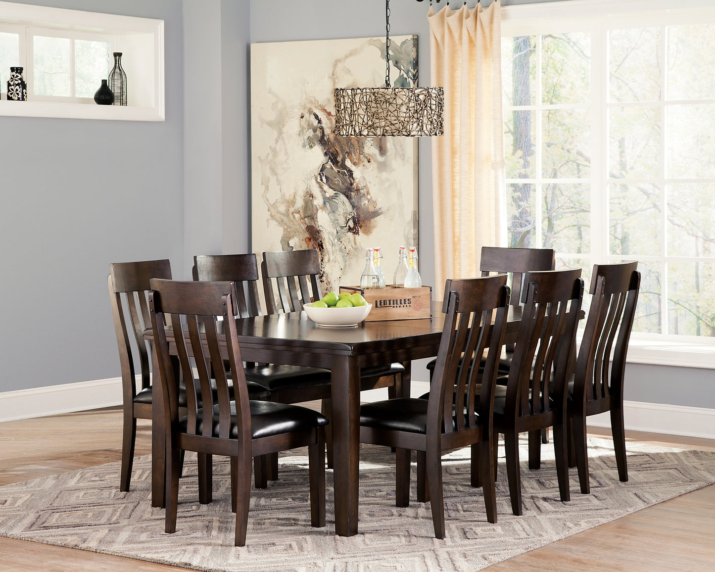 Haddigan Dining Table and 8 Chairs Milwaukee Furniture of Chicago - Furniture Store in Chicago Serving Humbolt Park, Roscoe Village, Avondale, & Homan Square