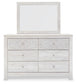 Paxberry King Panel Bed with Mirrored Dresser Milwaukee Furniture of Chicago - Furniture Store in Chicago Serving Humbolt Park, Roscoe Village, Avondale, & Homan Square