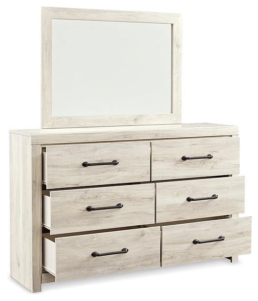 Cambeck Queen Panel Bed with 2 Storage Drawers with Mirrored Dresser and Nightstand Milwaukee Furniture of Chicago - Furniture Store in Chicago Serving Humbolt Park, Roscoe Village, Avondale, & Homan Square