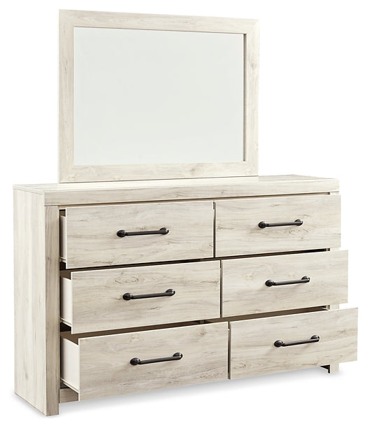 Cambeck King Upholstered Panel Bed with Mirrored Dresser and Chest Milwaukee Furniture of Chicago - Furniture Store in Chicago Serving Humbolt Park, Roscoe Village, Avondale, & Homan Square