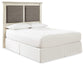 Cambeck King/California King Upholstered Panel Headboard with Mirrored Dresser, Chest and Nightstand Milwaukee Furniture of Chicago - Furniture Store in Chicago Serving Humbolt Park, Roscoe Village, Avondale, & Homan Square