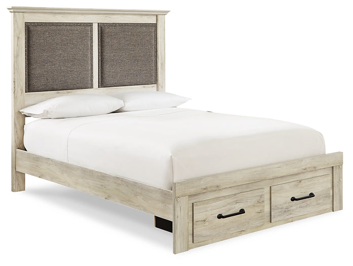 Cambeck Queen Upholstered Panel Headboard with Mirrored Dresser, Chest and 2 Nightstands Milwaukee Furniture of Chicago - Furniture Store in Chicago Serving Humbolt Park, Roscoe Village, Avondale, & Homan Square