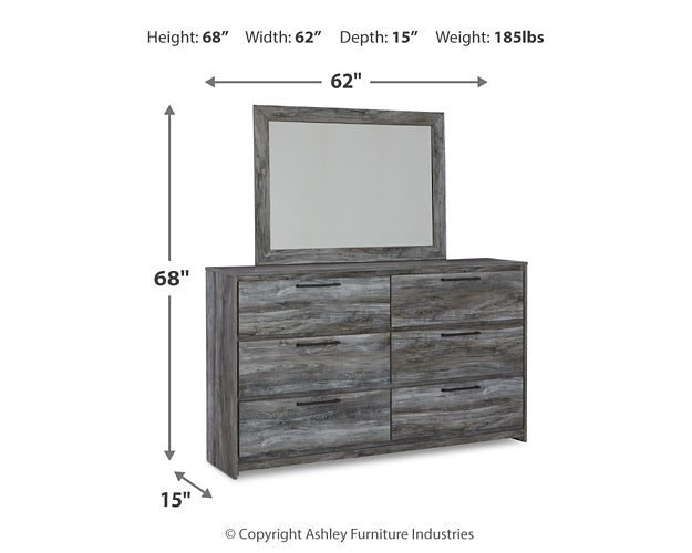 Baystorm King Panel Bed with Mirrored Dresser Milwaukee Furniture of Chicago - Furniture Store in Chicago Serving Humbolt Park, Roscoe Village, Avondale, & Homan Square