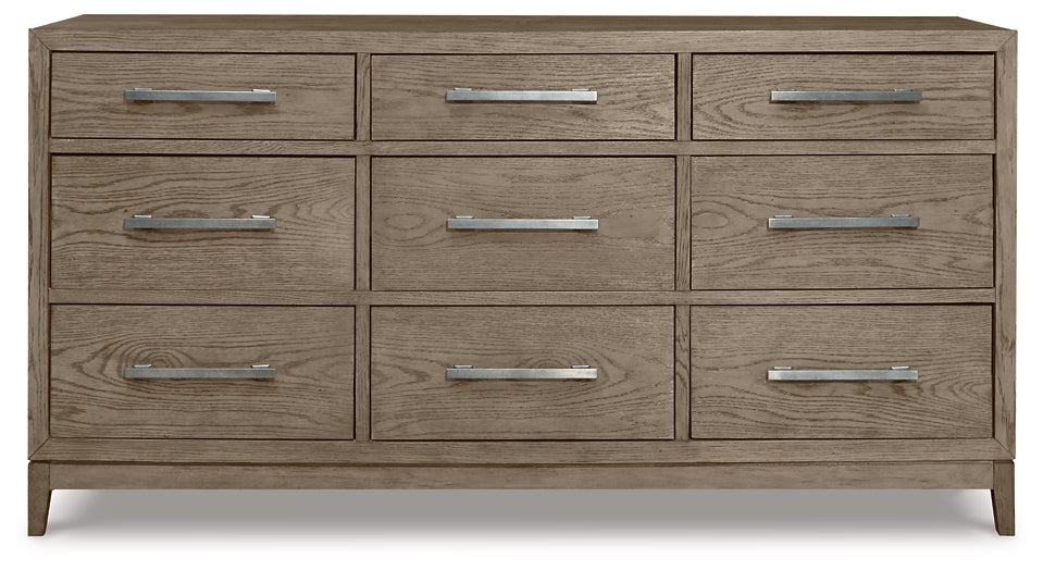 Chrestner King Panel Bed with Dresser Milwaukee Furniture of Chicago - Furniture Store in Chicago Serving Humbolt Park, Roscoe Village, Avondale, & Homan Square