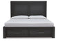 Foyland King Panel Storage Bed with Mirrored Dresser and 2 Nightstands Milwaukee Furniture of Chicago - Furniture Store in Chicago Serving Humbolt Park, Roscoe Village, Avondale, & Homan Square