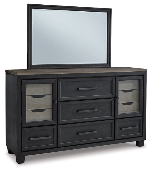 Foyland Queen Panel Storage Bed with Mirrored Dresser and Chest Milwaukee Furniture of Chicago - Furniture Store in Chicago Serving Humbolt Park, Roscoe Village, Avondale, & Homan Square