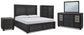 Foyland Queen Panel Storage Bed with Mirrored Dresser, Chest and Nightstand Milwaukee Furniture of Chicago - Furniture Store in Chicago Serving Humbolt Park, Roscoe Village, Avondale, & Homan Square