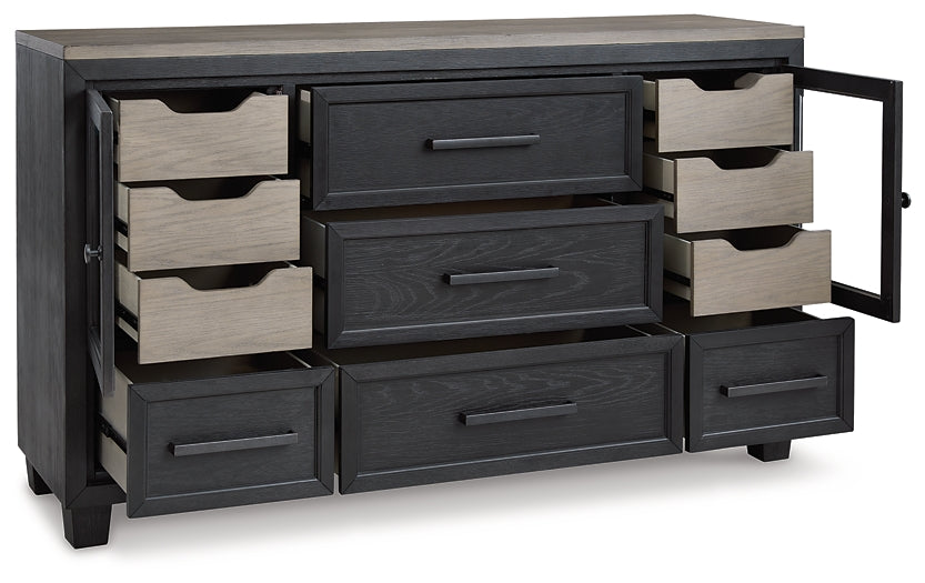 Foyland King Panel Storage Bed with Dresser Milwaukee Furniture of Chicago - Furniture Store in Chicago Serving Humbolt Park, Roscoe Village, Avondale, & Homan Square