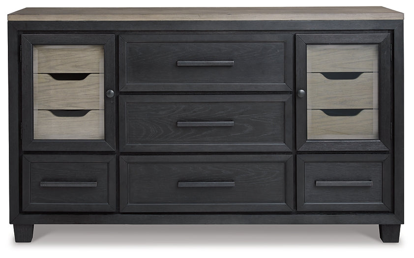 Foyland King Panel Storage Bed with Dresser Milwaukee Furniture of Chicago - Furniture Store in Chicago Serving Humbolt Park, Roscoe Village, Avondale, & Homan Square