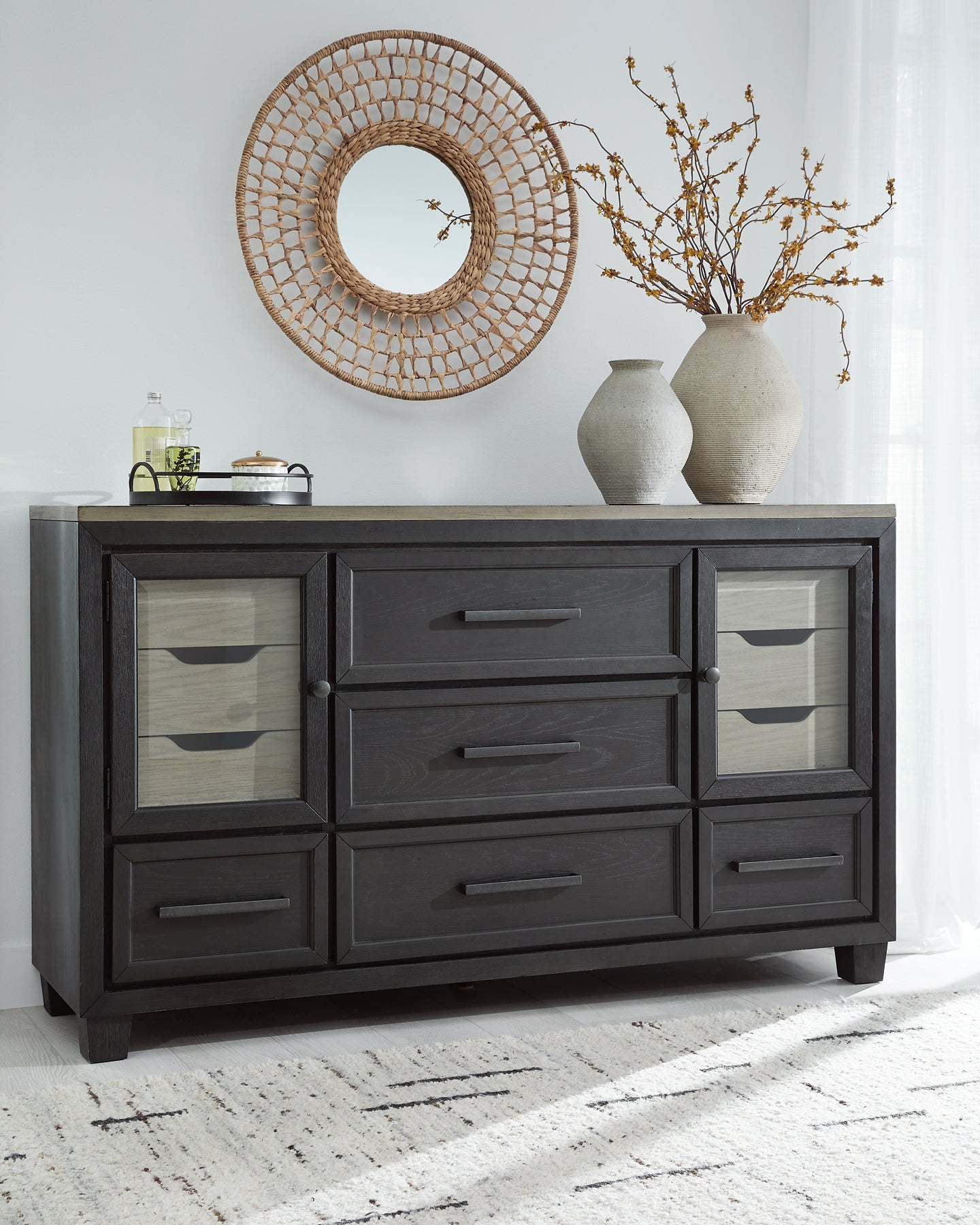 Foyland King Panel Storage Bed with Dresser Milwaukee Furniture of Chicago - Furniture Store in Chicago Serving Humbolt Park, Roscoe Village, Avondale, & Homan Square