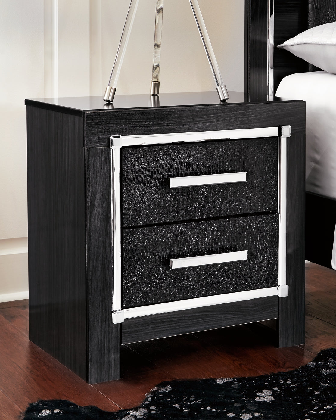 Kaydell Queen Upholstered Panel Bed with Mirrored Dresser, Chest and Nightstand Milwaukee Furniture of Chicago - Furniture Store in Chicago Serving Humbolt Park, Roscoe Village, Avondale, & Homan Square