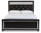 Kaydell Queen Upholstered Panel Bed with Mirrored Dresser and 2 Nightstands Milwaukee Furniture of Chicago - Furniture Store in Chicago Serving Humbolt Park, Roscoe Village, Avondale, & Homan Square