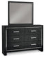 Kaydell Queen Upholstered Panel Headboard with Mirrored Dresser, Chest and 2 Nightstands Milwaukee Furniture of Chicago - Furniture Store in Chicago Serving Humbolt Park, Roscoe Village, Avondale, & Homan Square