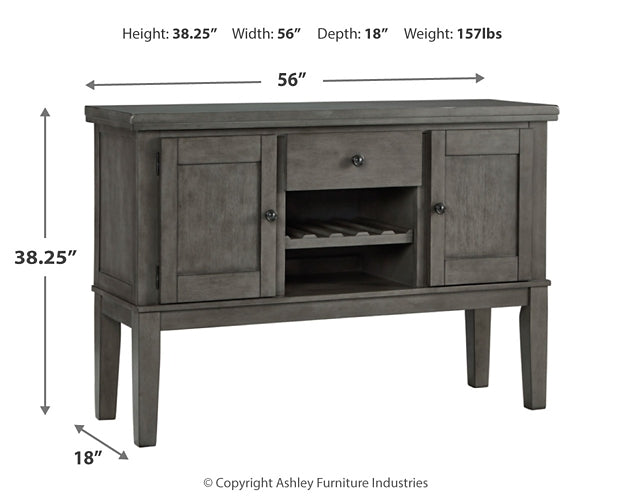 Hallanden Dining Table and 6 Chairs with Storage Milwaukee Furniture of Chicago - Furniture Store in Chicago Serving Humbolt Park, Roscoe Village, Avondale, & Homan Square