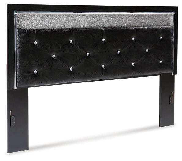 Kaydell King Upholstered Panel Headboard with Mirrored Dresser, Chest and 2 Nightstands Milwaukee Furniture of Chicago - Furniture Store in Chicago Serving Humbolt Park, Roscoe Village, Avondale, & Homan Square