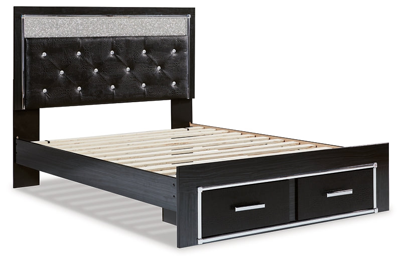 Kaydell Queen Upholstered Panel Storage Platform Bed with Dresser Milwaukee Furniture of Chicago - Furniture Store in Chicago Serving Humbolt Park, Roscoe Village, Avondale, & Homan Square