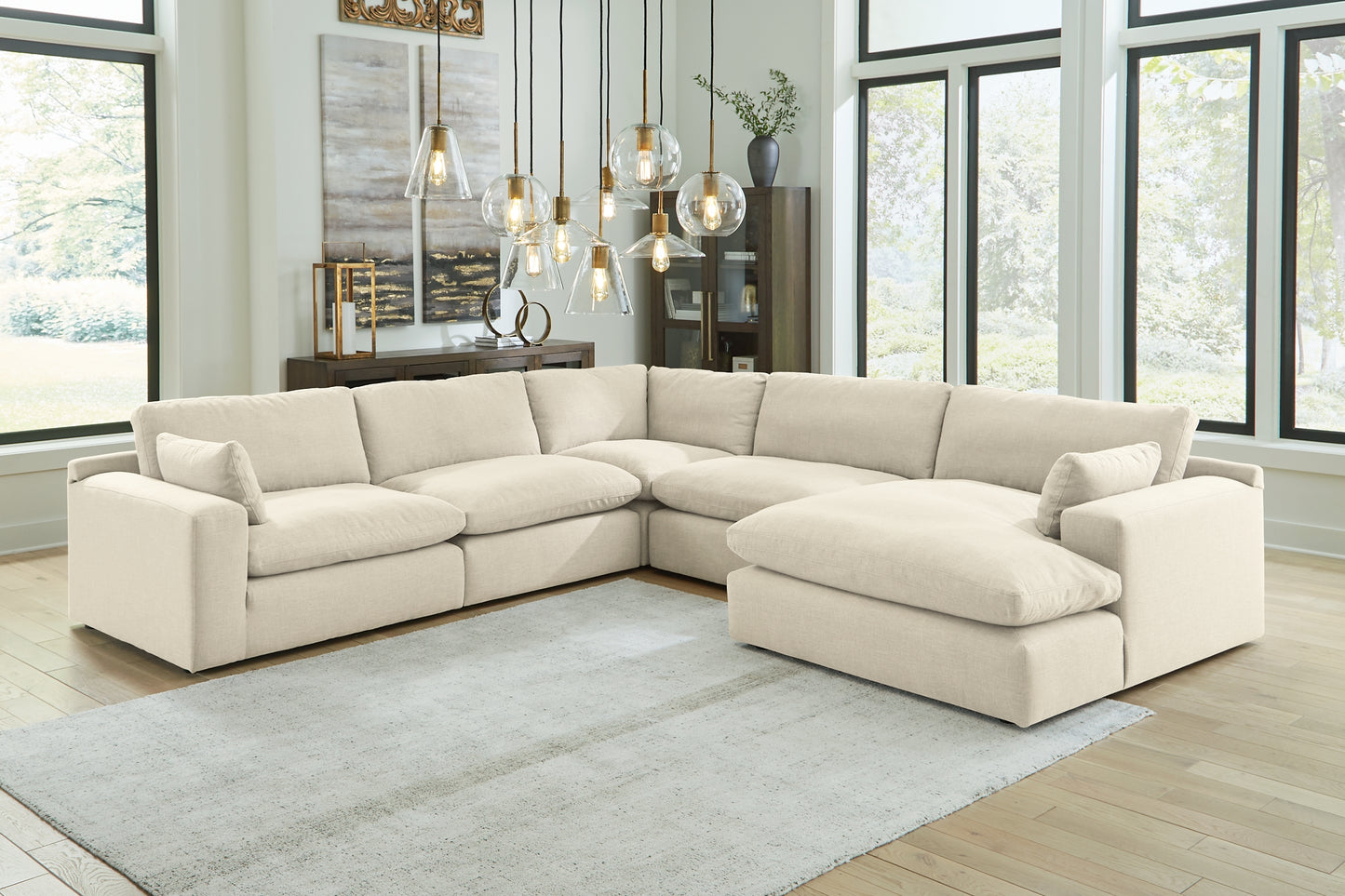Elyza 5-Piece Sectional with Ottoman Milwaukee Furniture of Chicago - Furniture Store in Chicago Serving Humbolt Park, Roscoe Village, Avondale, & Homan Square