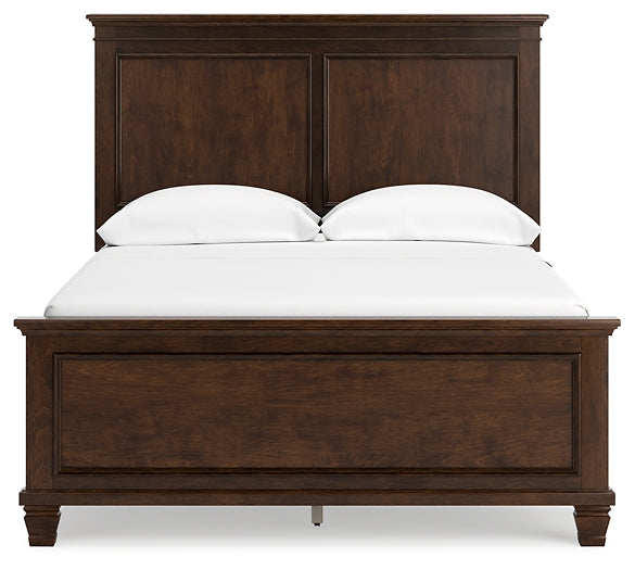 Danabrin Full Panel Bed with Mirrored Dresser, Chest and 2 Nightstands